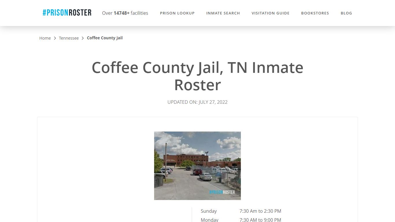 Coffee County Jail, TN Inmate Roster - Prisonroster